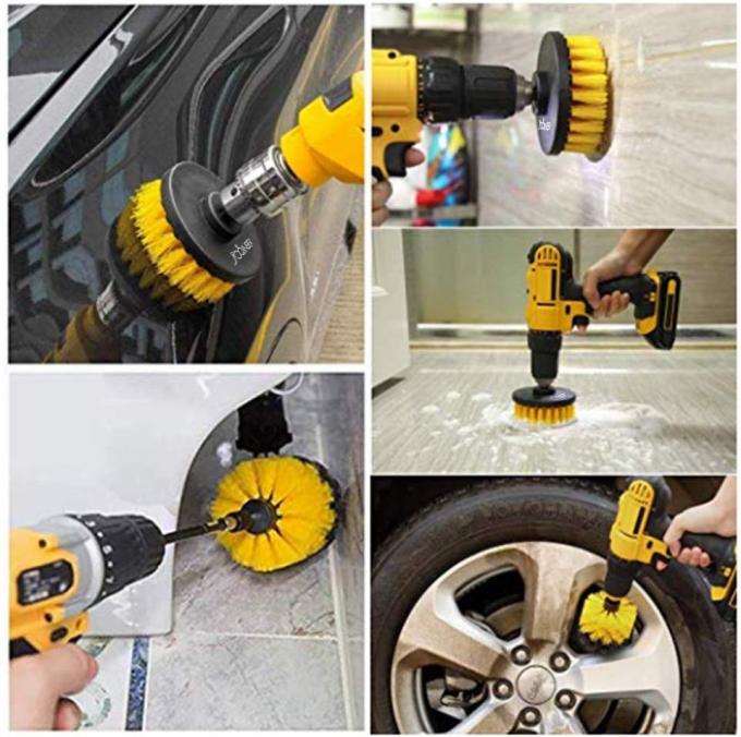 Drill Brush Attachment Bathroom Surfaces Tub, Shower, Tile and Grout Power Scrubber Cleaning Kit 1