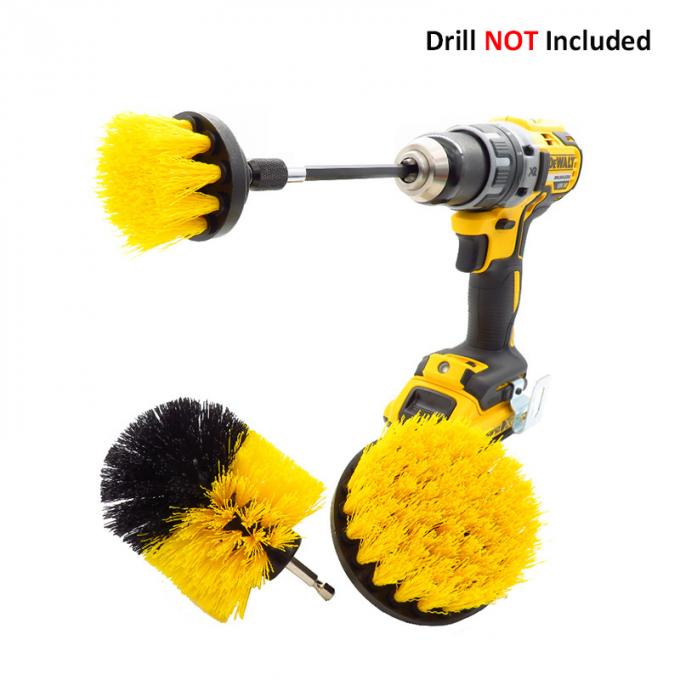4pcs/Set Drill Brush Attachment Set Power Scrubber Brush Cleaning Kit All Purpose Drill Brush With Extend Attachment 2