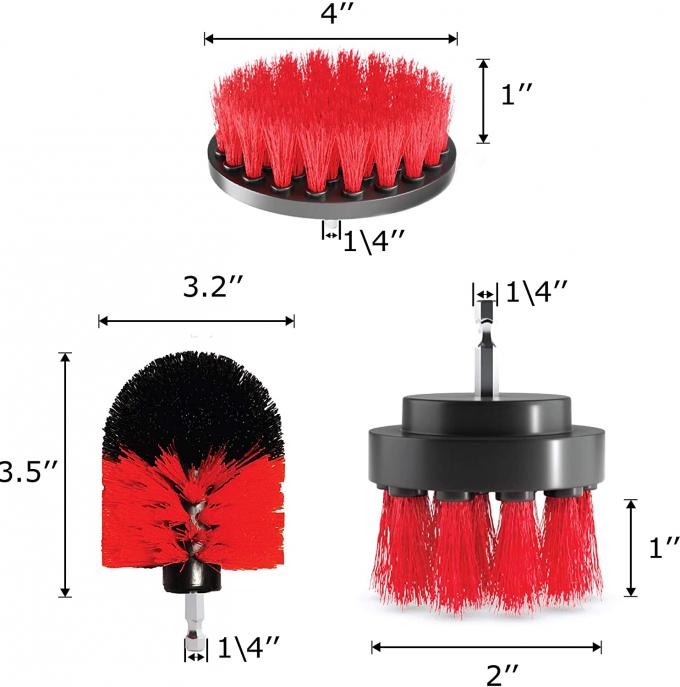 3pcs Drill Brush Set Attachment Kit Pack Power Scrubber Cleaning Set 2