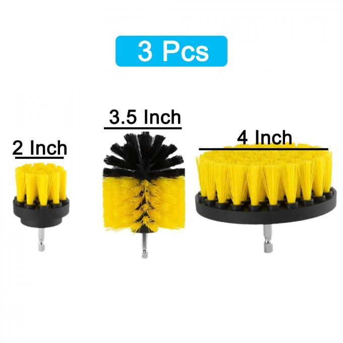 Drill Brush 3pcs Scrub Brush Drill Attachment Kit Time Saving Kit and Power Scrubber Cleaning Kit for Car Bathroom 1