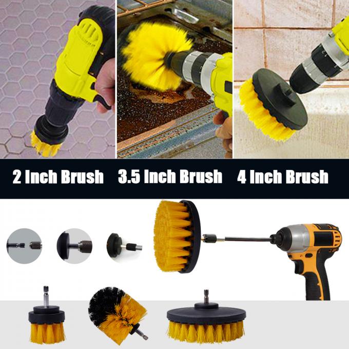 Drill Brush 3pcs Scrub Brush Drill Attachment Kit Time Saving Kit and Power Scrubber Cleaning Kit for Car Bathroom 3