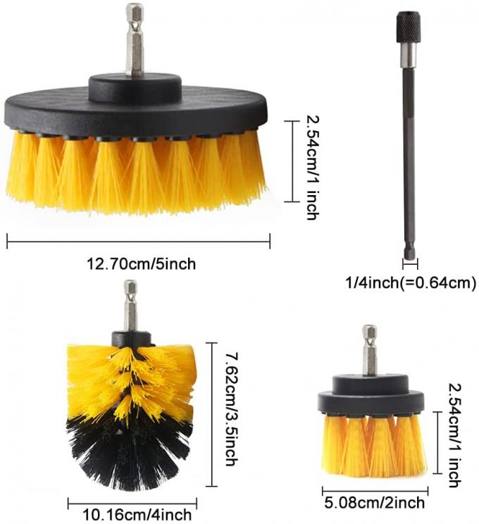 Drill Brush Attachment 4pcs Scrubber Brush Kit with Extend Attachment 1
