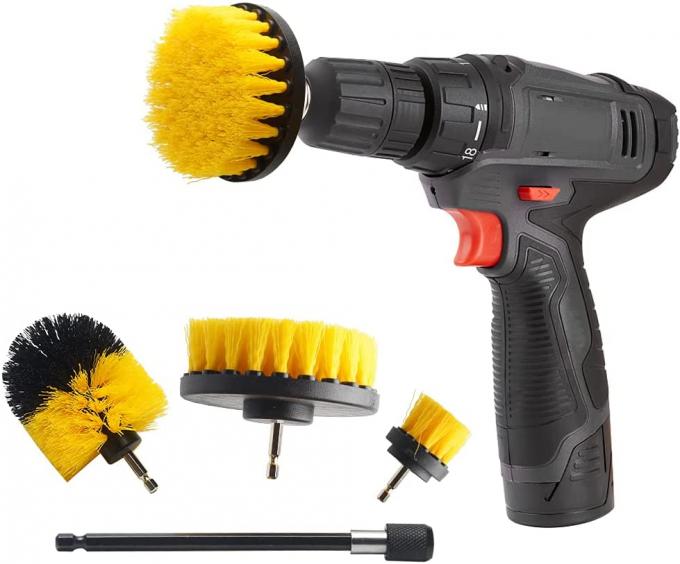 Drill Brush Attachment 4pcs Scrubber Brush Kit with Extend Attachment 3