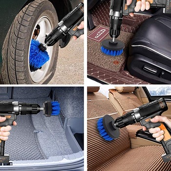 12.7cm Household Power Drill Cleaning Brush Attachment Scrubber Set 300g 1