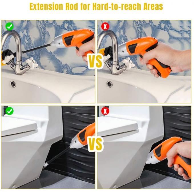 4 Pieces Drill Brush Attachment Set with Extension rob For Cleaning Grout,Wheel,Tub,ect 0
