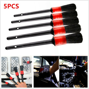 5pcs Car Cleaning Brush Kit Automative Detailing Brush 8.07" 2