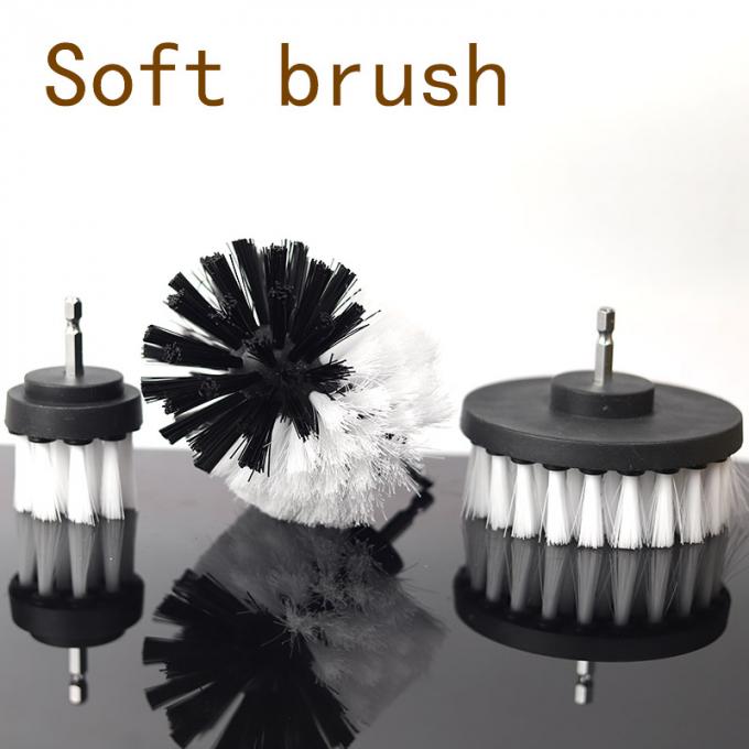 15cm White Soft Electric Drill Brush Attachments Plastic For Carpet Glass Car 420g 0
