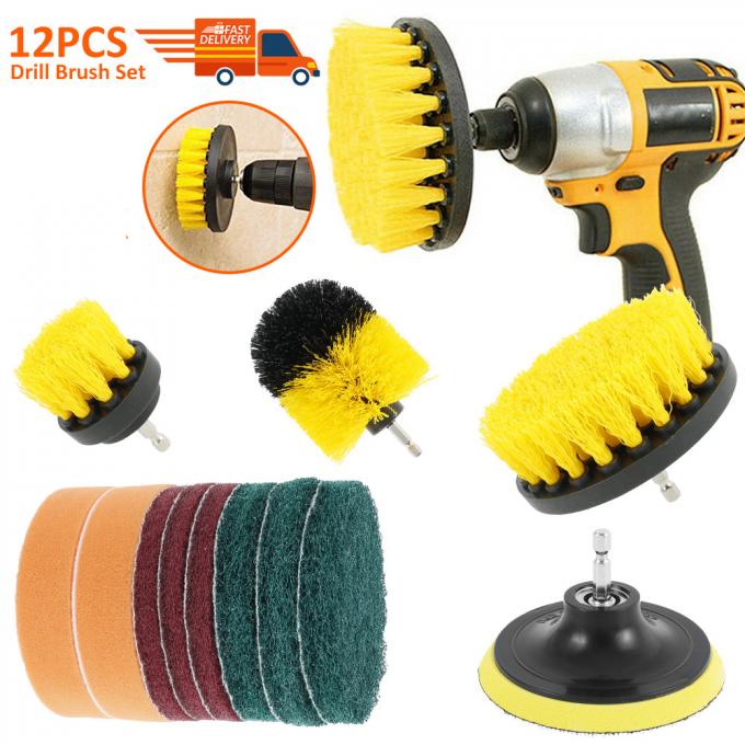 12 Piece Electric Drill Cleaning Brush Durable plastic stainless steel Brushes Electric Brush 0