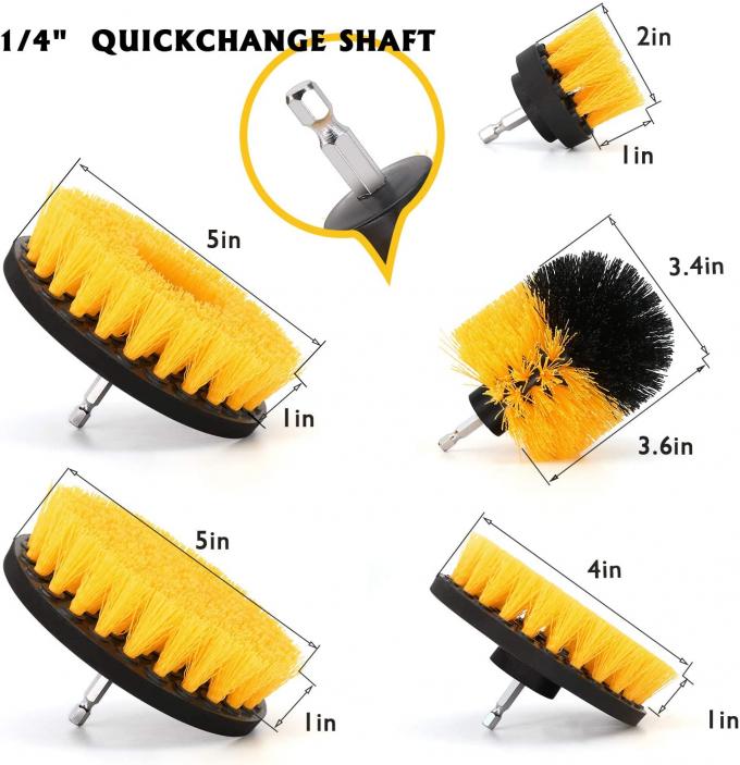 5pcs Drill Scrubber Brush Set Power Cleaning Kit 1.2 Pounds 2
