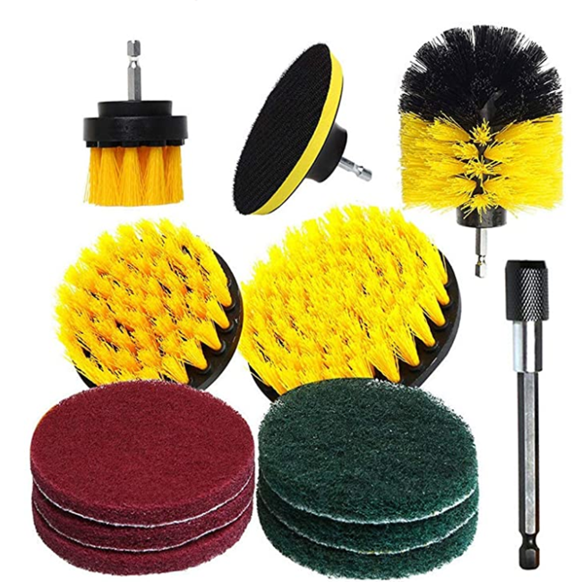 12pcs Bathtub Drill Scrubber Brush Cleaner Kit Power 480g With PP Wire 0