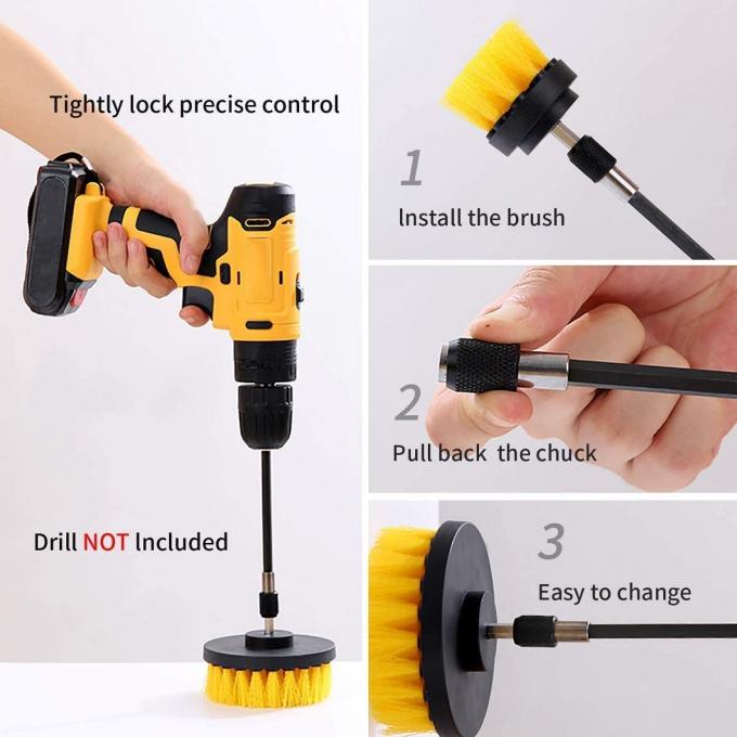 Drill Brush Set  Power Scrubber Pad Sponge Kit with Extend Attachment 1