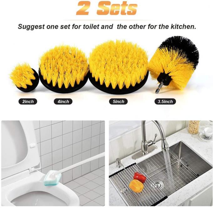 Power Drill Brush Attachment Set Power Cleaning Scrub Brush All Purpose with Extend Long Attachment for Bathroom 0