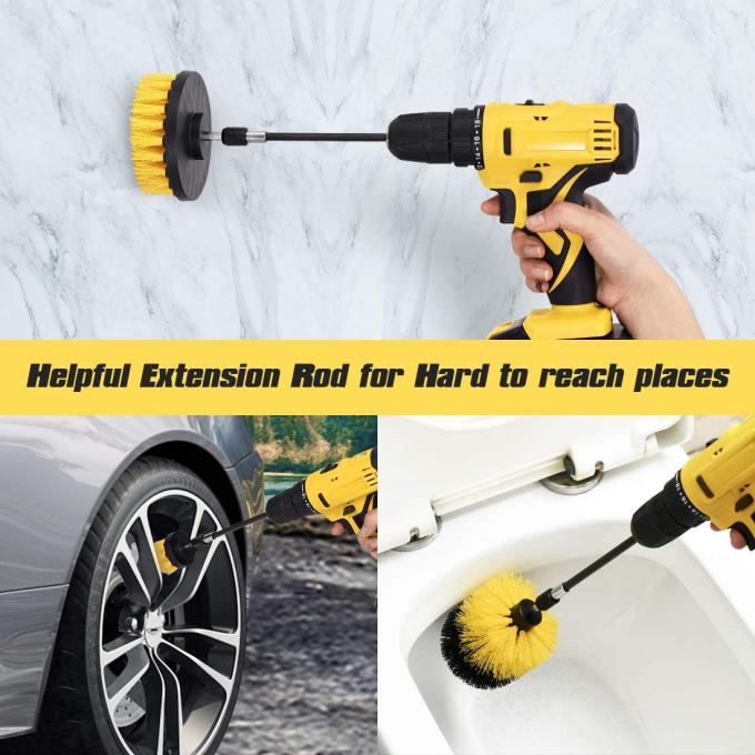 Power Drill Brush Attachment Set Power Cleaning Scrub Brush All Purpose with Extend Long Attachment for Bathroom 2