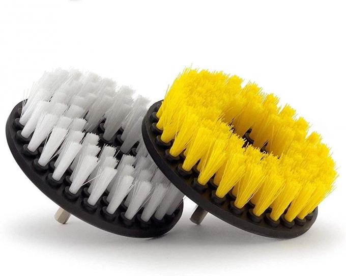 2pcs 12.7cm Soft Bristle Drill Brush Set For Carpet Golden Type 0