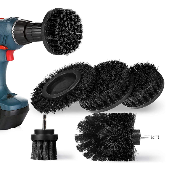 5pcs Nylon Electric Black Power Drill Brush Grout Cleaning 5.5inch 0
