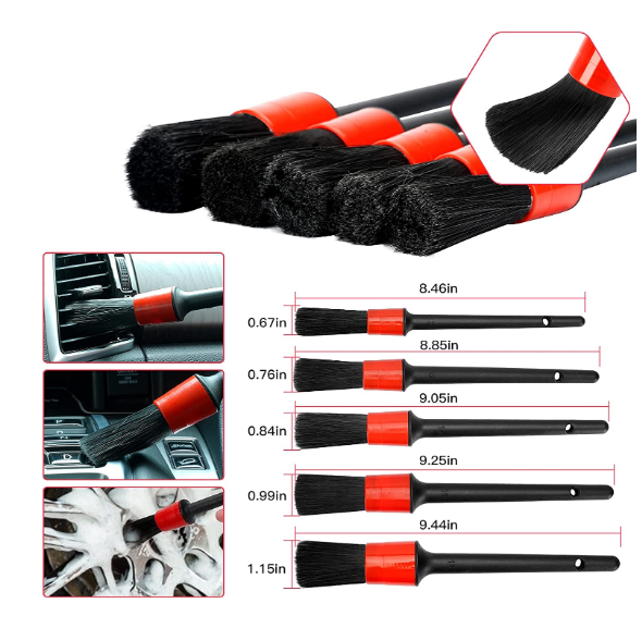 10cm Red Power Drill Brush For Car Detailing Scrubber Set 350g 2