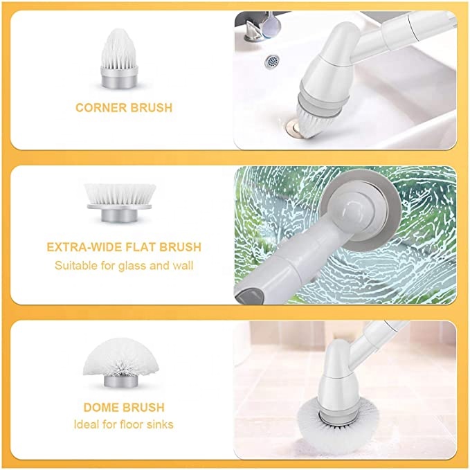 54*14.8cm Bathroom Electric Spin Power Scrubber 1.5kg Electrical Cleaning Brush 4000mah 1