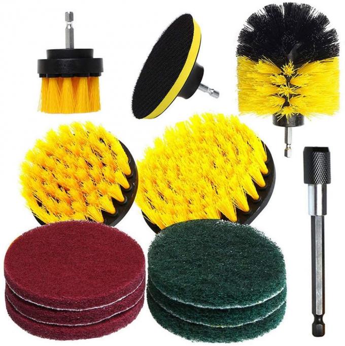 12 Pcs Drill Brush Attachment Set with Pad Sponge and Extend Attachment 4