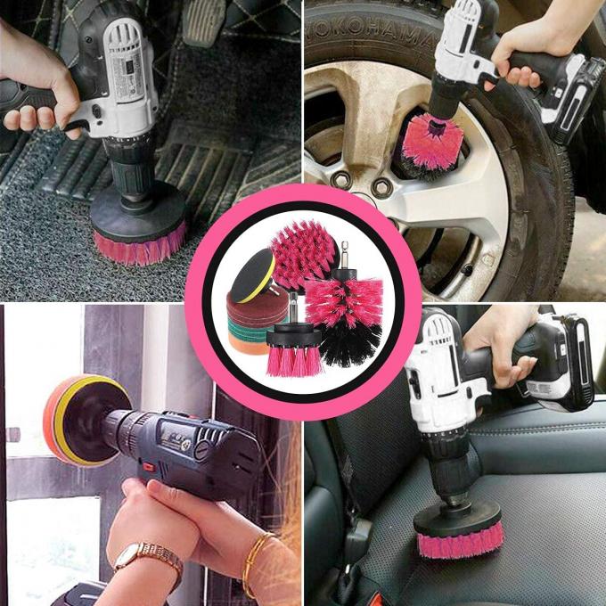 Car Detailing 11Pcs Drill Cleaning Brush Attachment Power Scrubber 5cm 2
