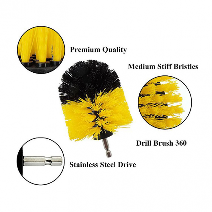 6pcs/set Drill Power Scrub Clean Brush For Leather Plastic Wooden Furniture Car Interiors Cleaning Power Scrub 0