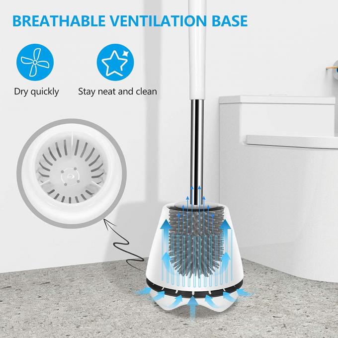 6.7*6.7*7.3 Toilet Brush Holder Set With Tweezers Cleaning 10.9 Ounces 4