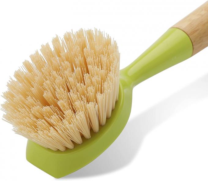 1.1in PBT Bristle Kitchen Scrub Brush Dish Scrubber With Handle 1