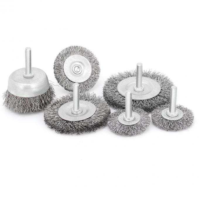 Steel Wire 1.5in Wire Wheel Cup Brush For Drill 1/4In Round Shank 0