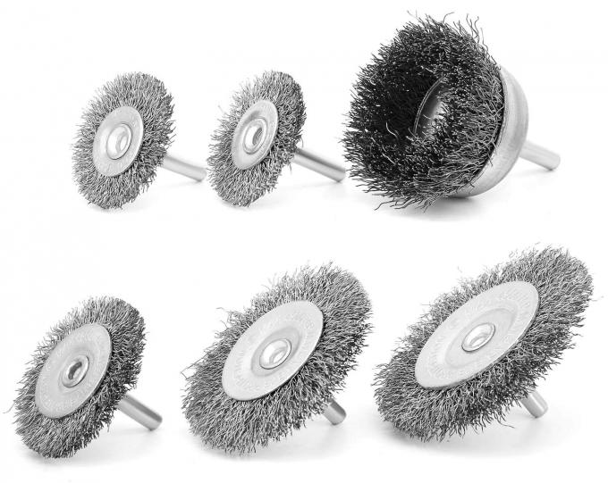Steel Wire 1.5in Wire Wheel Cup Brush For Drill 1/4In Round Shank 4