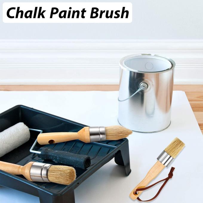 1in Wooden Handle Wax Paint Brush Set 0.32g 1