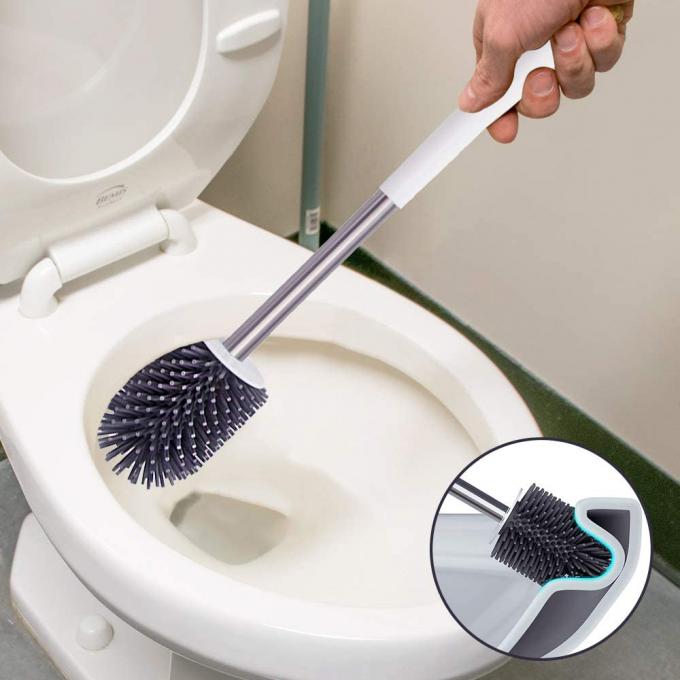 3.9*3.9*14.5 Silicone Toilet Cleaning Brush With Stand 0.3mm Filament Diameter 0