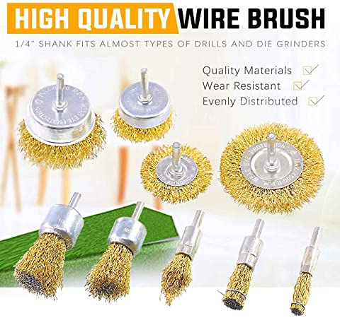 1in Wire Brush Set 80g For Drill Metal Attachment Grinding Rust 1