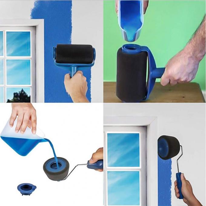 19x9x20cm Wall Extendable Paint Brush Kit 5pcs Handle Room Painting 1