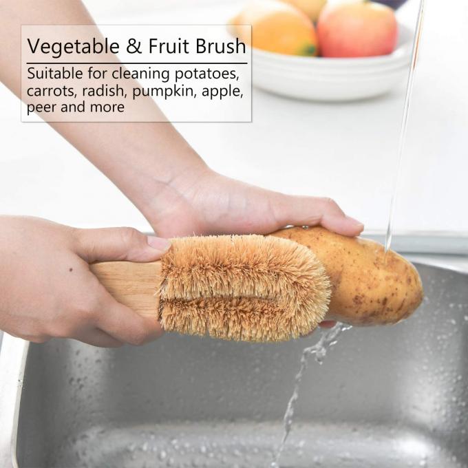 4pcs Set Kitchen Scrub Brush Natural Cleaning 7.09*3.15cm 1