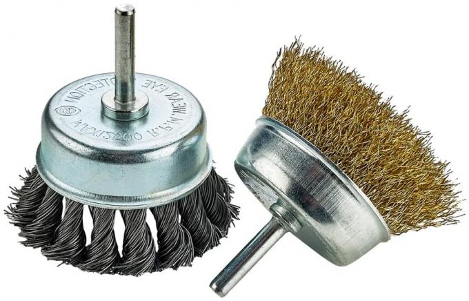 8.5cm Wire Wheel Brush Set 2pcs Knotting Crimping Stainless Steel Cup Brush 1