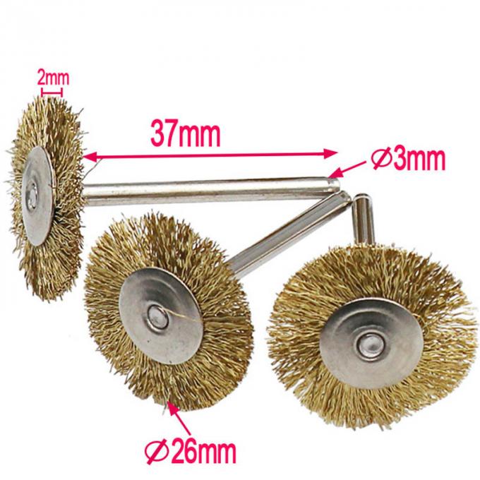 2.5cm Rust Removal Wire Metal Wheel Brush 4.7g 41mm Long Rotary Grinder Power Tool 3