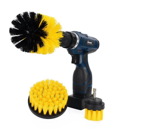 Polypropylene Power Scrubber Drill Brush Kit 230g Attachments For Cleaning 3 Pack Set 0