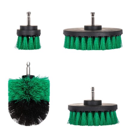 4 Pack Set Carpet Drill Brush Car Detailing Scrubber Attachment Cleaning Kit 410g 0