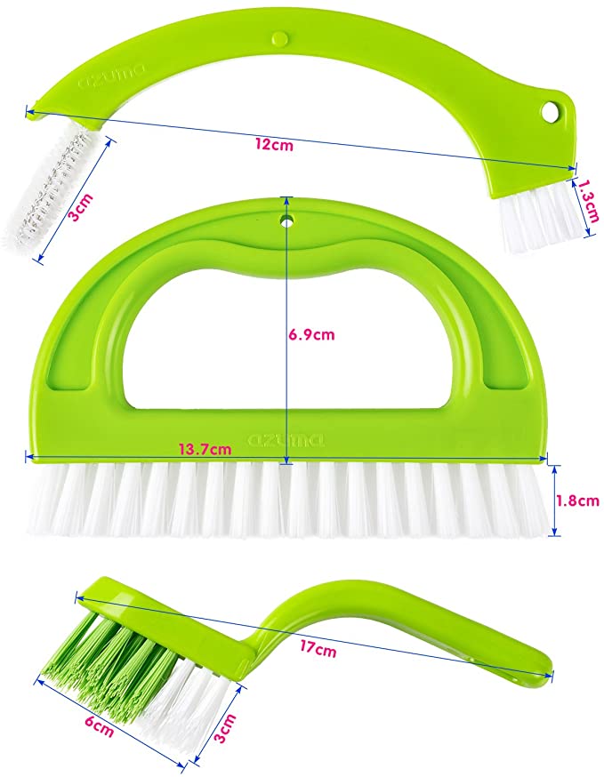 ABS Grout Cleaning Brush 5in Tile Joint Scrub Brush Set With Handle 3 In 1 ODM 0