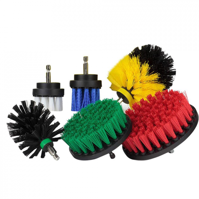 6 Pieces Power Scrubber Drill Brush Kit Cordless PP Material 0