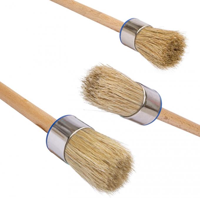 3 Pcs Chalk Paint Brush Natural Bristle Painting For Furniture 1