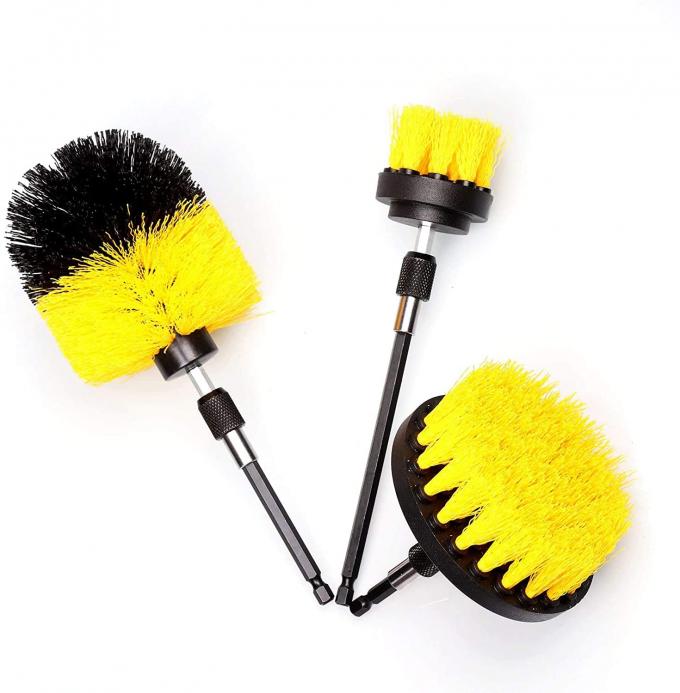 3 Pieces Power Drill Cleaning Brush 6 Inch Extend For Wooden Floors Corners 0