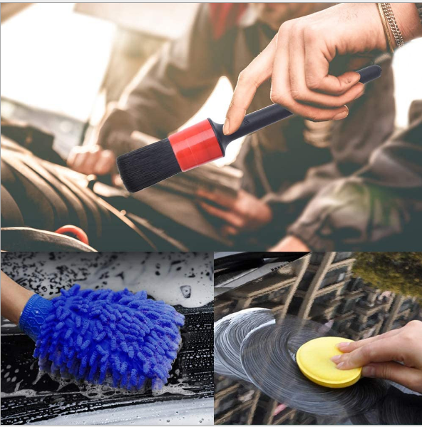 18 Pcs PP Car Cleaning Tools Kit With Car Detailing Brush 1
