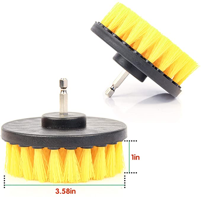 6 Piece Nylon Power Brush Tile And Grout Bathroom Cleaning 0
