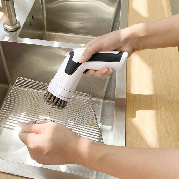 Cordless Kitchen Scrubber Brush With 4 Replaceable Heads Electric Spin Scrubber 2