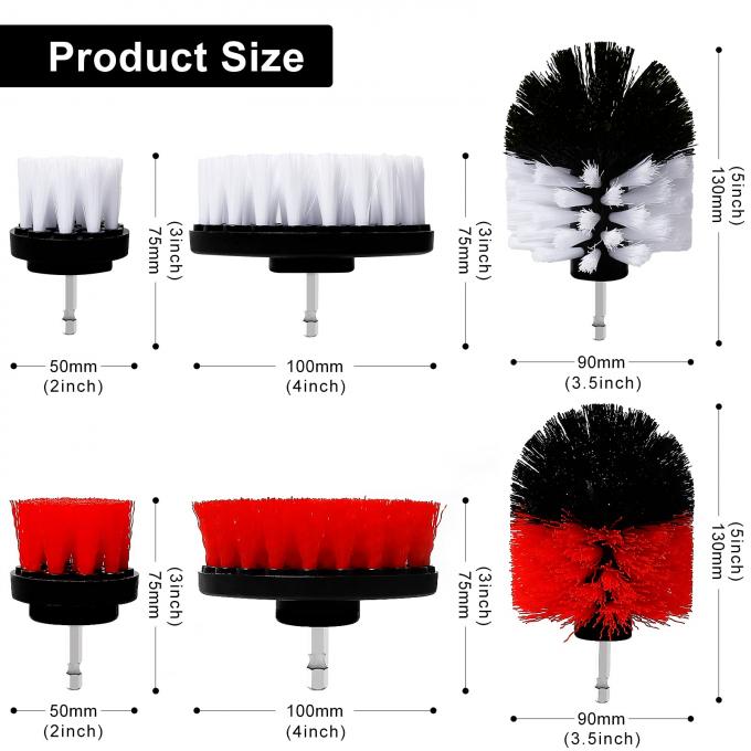 PP Base 6 Pieces Drill Cleaning Brush Set For Bathroom Floor Car Sink Tiles 0