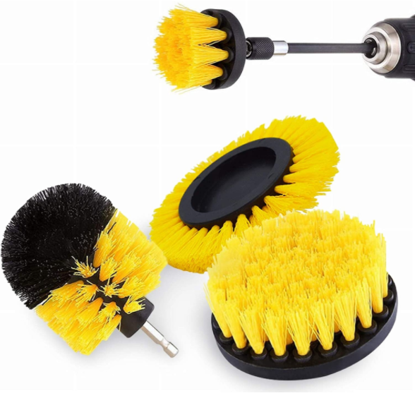PP 5 Piece Drill Scrubber Brush Drifferent Size YELLOW 0