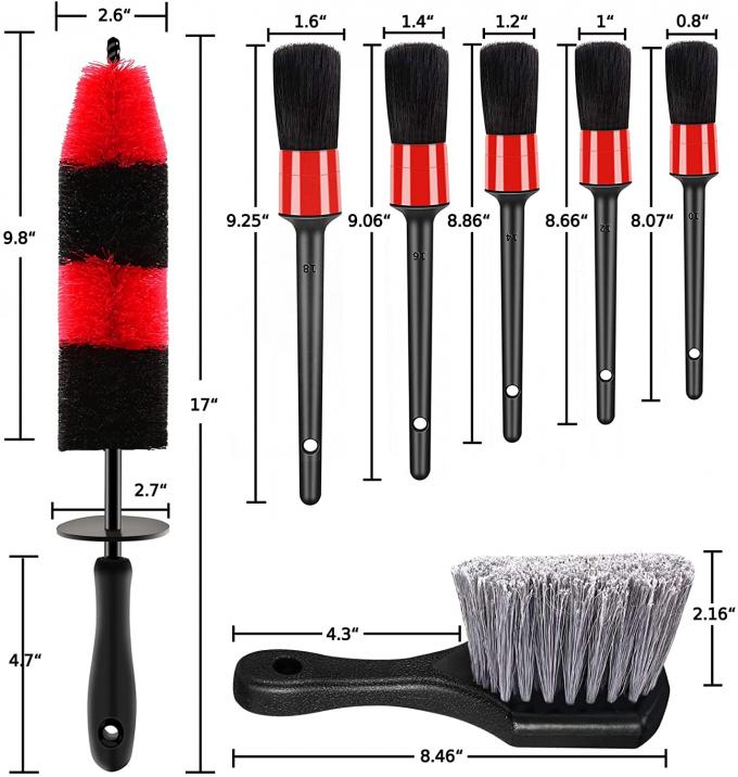 Tire And Rim Cleaning Dirt 8pcs Car Detailing Brush Kit Without Scratch Car 1