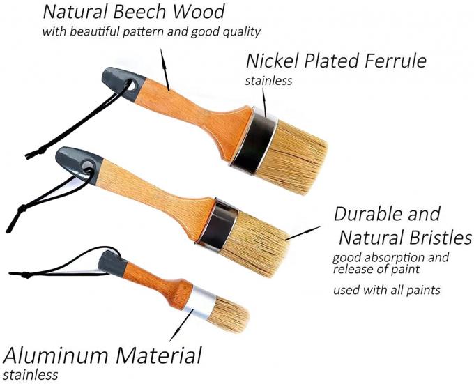 Furniture And DIY Projects Wax Paint Brush With Natural Bristles 0