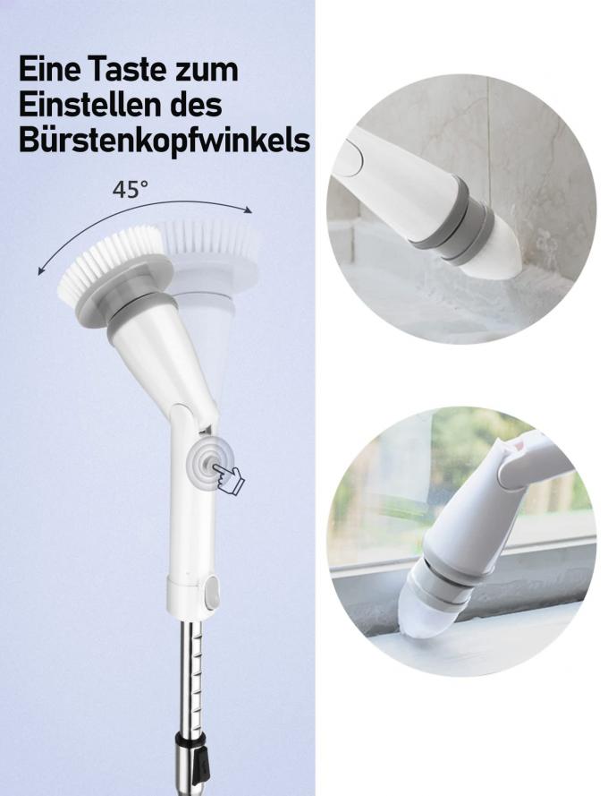 Bathroom Floor Electric Spin Scrubber Rechargeable Extendable 1