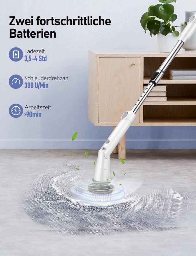 Bathroom Floor Electric Spin Scrubber Rechargeable Extendable 2